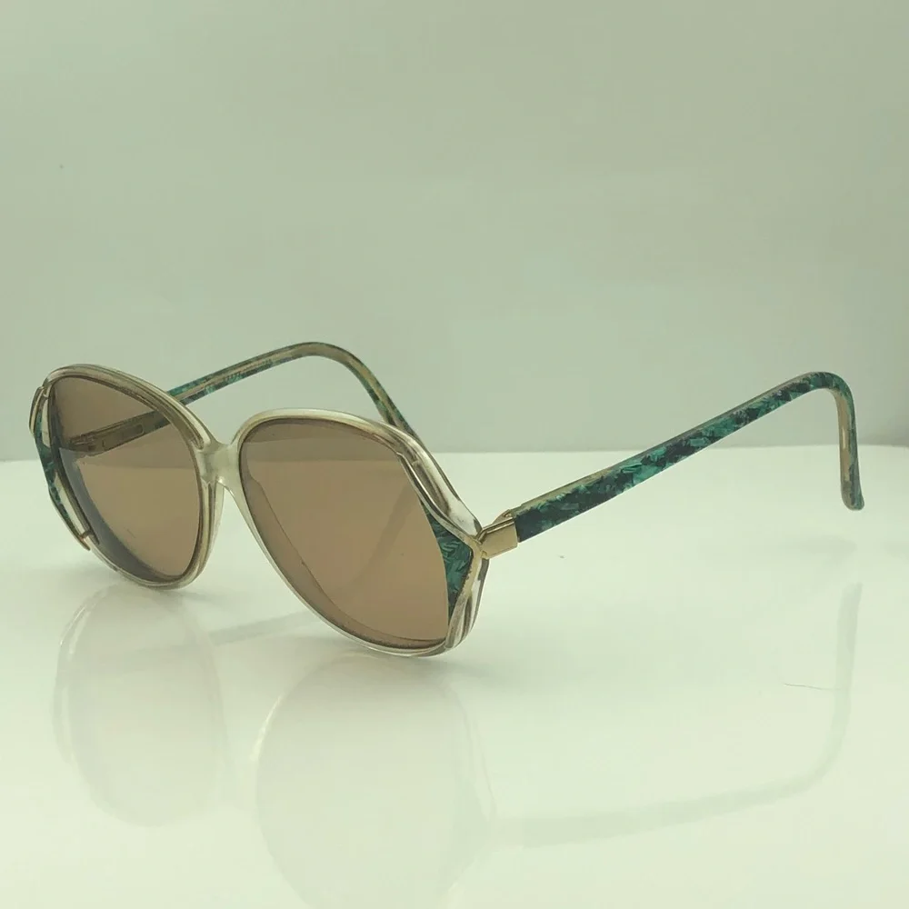 Svank Optical Blue Gold Oval Sunglasses